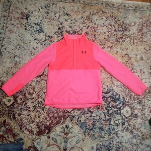 Under Armour Coldgear Snap Front Pullover Sweatshirt Loose Size Youth Large